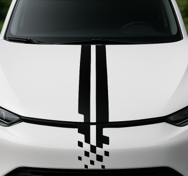 Autoaufkleber mit abstrakten streifen für die motorhaube - TenStickers