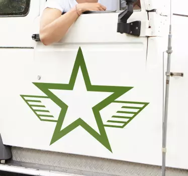 Autoaufkleber einfarbiger Armeestern - TenStickers