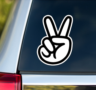 Autoaufkleber friedenszeichen handgesten - TenStickers