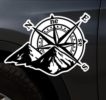 Autoaufkleber im kompassdesign - TenStickers