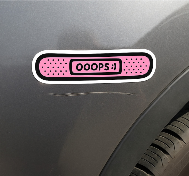 Autoaufkleber pinkes "oops" pflaster - TenStickers
