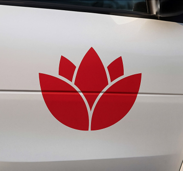 Autoaufkleber roter lotus - TenStickers