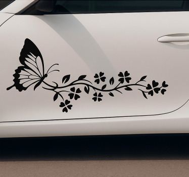 Autoaufkleber schwarz schmetterlingsdesign - TenStickers