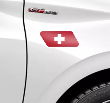 Schweizer Flagge Autoaufkleber - TenStickers