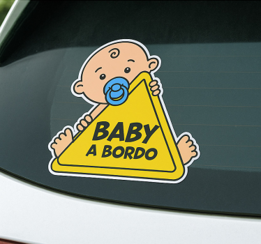 Autoaufkleber süßer junge an bord - TenStickers