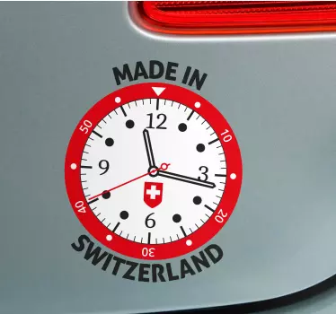 Aufkleber Auto Taschenuhr Schweizdesign - TenStickers