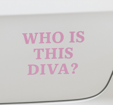 Autoaufkleber wer ist diese diva? - TenStickers
