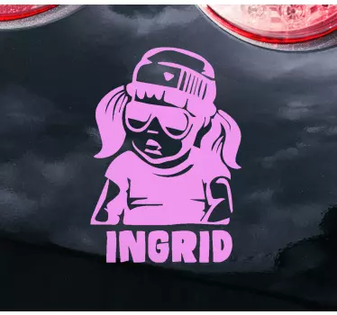 Cooles Baby mit Namen Baby on Board Aufkleber - TenStickers