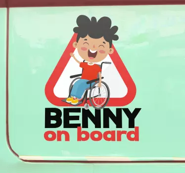 Baby Autoaufkleber Behindertes Kind on board - TenStickers