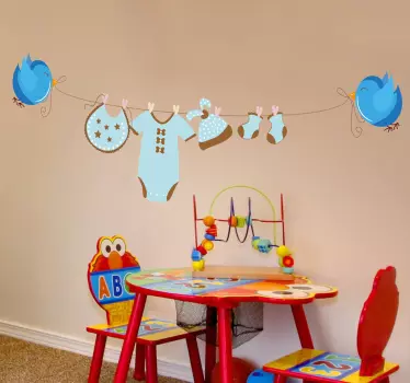 Baby Wäscheleine Sticker - TenStickers