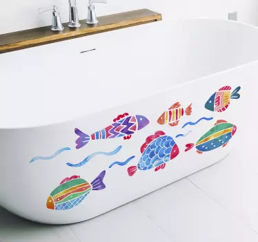 Badewannenaufkleber Fische - TenStickers