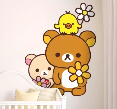 Bären mit Küken Aufkleber - TenStickers