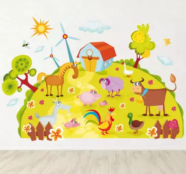 Bauernhof Planet Aufkleber - TenStickers