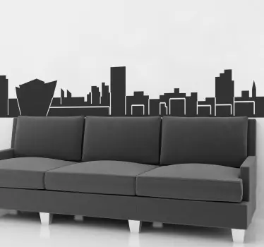 Belfast Skyline Aufkleber - TenStickers