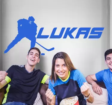 Benutzerdefinierter Hockeyspieler Aufkleber - TenStickers