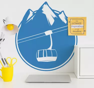 Berg mit Gondel Wandtattoo - TenStickers