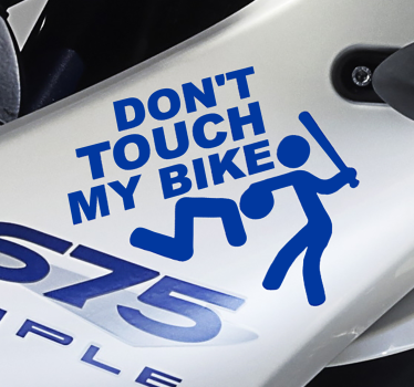 Berühren sie nicht meine fahrrad motorrad aufkleber - TenStickers