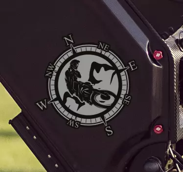 Biker Kompass Motorrad Aufkleber - TenStickers