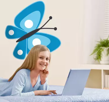 Wandtattoo Schmetterling blau - TenStickers