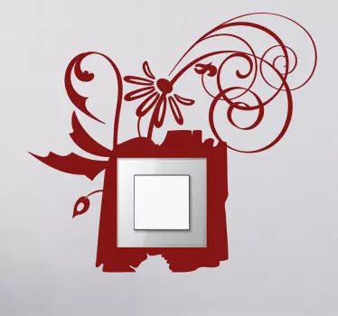 Lichtschalter Aufkleber Blumen - TenStickers