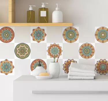 Mandalamuster Fliesen Aufkleber - TenStickers