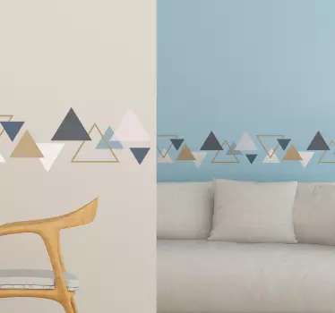 Bordüre mit minimalistischen Dreiecken - TenStickers