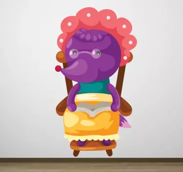 Böser Wolf als Oma Aufkleber - TenStickers