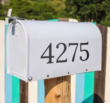 Briefkasten Sticker Nummern im klassischen Look - TenStickers