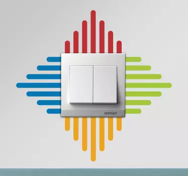 Bunte Linien Aufkleber - TenStickers
