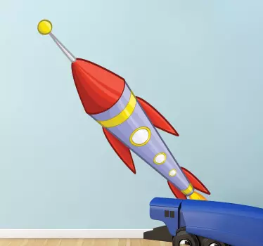 Bunte Rakete Aufkleber - TenStickers
