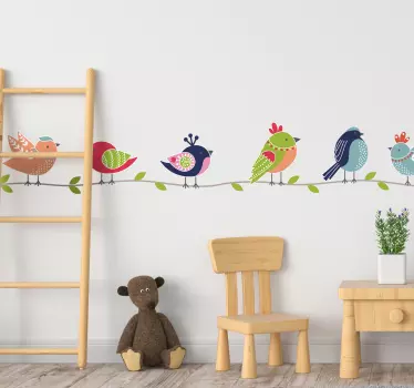 Bunter vogel wandaufkleber - TenStickers