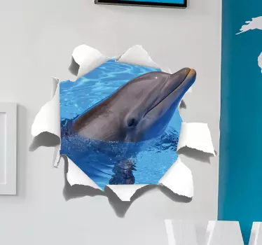 Delphin visuelle effekte wandaufkleber - TenStickers