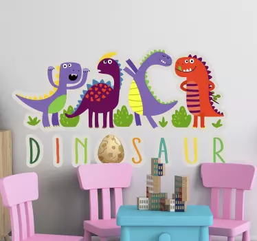 Dino Aufkleber Dinosaurier Freunde crew - TenStickers