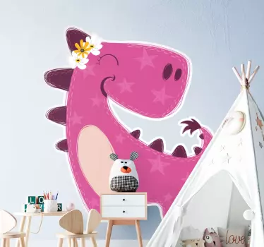 Dino Aufkleber Dinosaurier mädchen - TenStickers