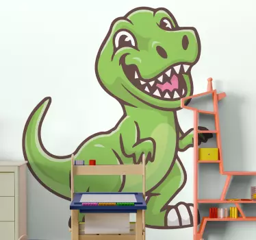 Dino Aufkleber Niedlicher dinosaurier tyrannosaurus cartoon - TenStickers