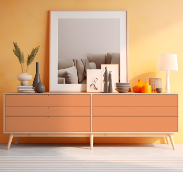 Einfarbige dekorative Folie Apricot Crush - TenStickers