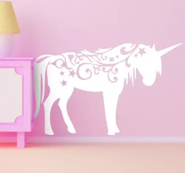Einhorn Sticker für die Wand - TenStickers