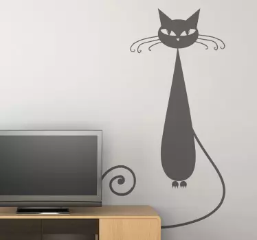 Elegante Katze Aufkleber - TenStickers