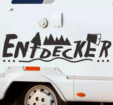 Wohnmobil Aufkleber Entdecker Schriftzug - TenStickers