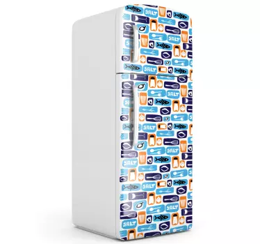 Essen Kühlschrank Folie - TenStickers