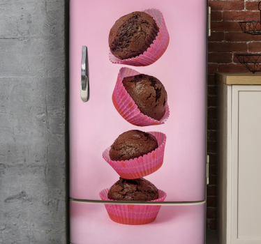 Kühlschrank Folie gestapelte Muffins - TenStickers