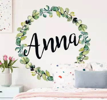 Eukalyptus mit Namen Türaufkleber - TenStickers