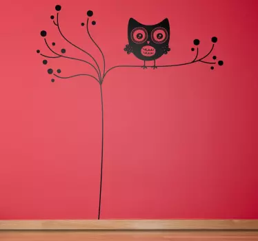 Wandtattoo Eule auf einem Baum - TenStickers