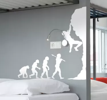 Evolution Klettern Sticker - TenStickers