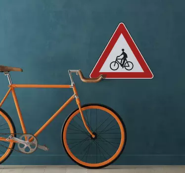 Fahrrad Aufkleber Achtung Radfahrer - TenStickers
