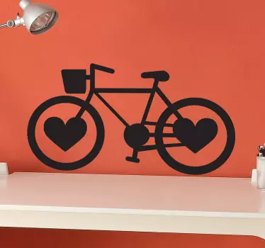 Fahrrad Herz Sticker - TenStickers