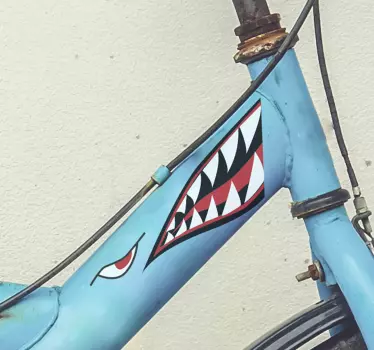 Hai Zähne Fahrrad Sticker - TenStickers