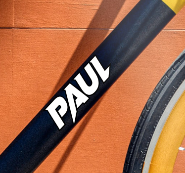 Fahrrad Aufkleber Name im modernen Style - TenStickers