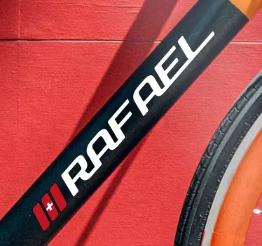 Fahrrad Aufkleber Flagge Schweiz mit Namen - TenStickers