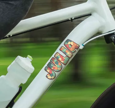Fahrrad Sticker Zeichnung personalisierten Namen - TenStickers